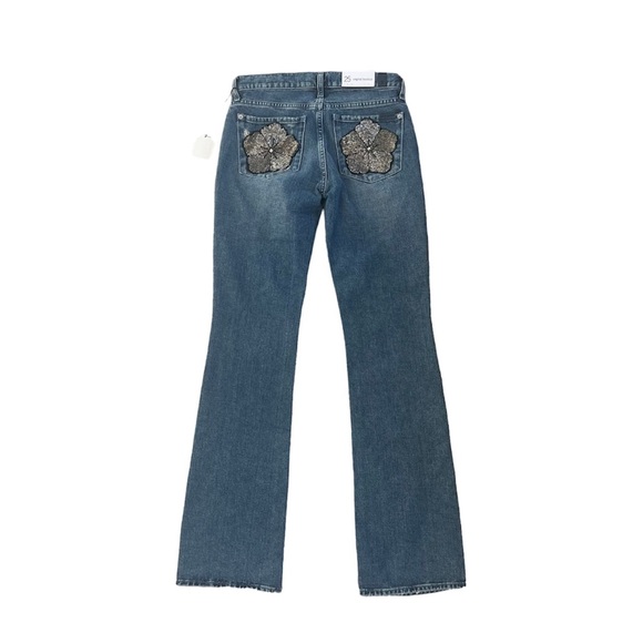 🖤NWT🖤 7 FOR ALL MANKIND Maribel Original Bootcut Beaded Flower - Picture 4 of 14